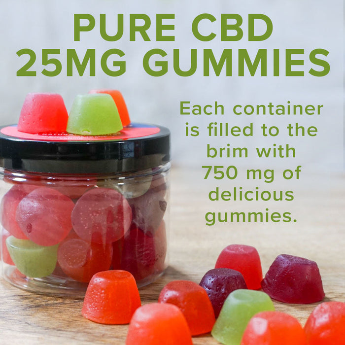 Pure CBD Gummies 30 Count 25Mg Each