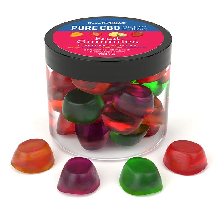 Pure CBD Gummies 30 Count 25Mg Each